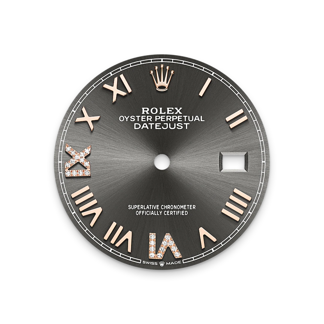 Schiefergraues Zifferblatt