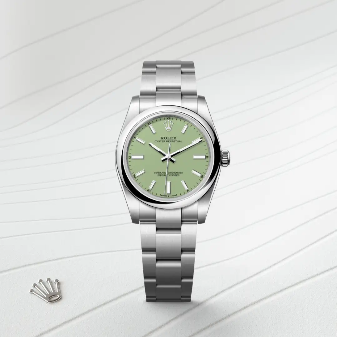 Rolex Oyster Perpetual 34 in Edelstahl Oystersteel, M124200-0006 – Atelier Stoess