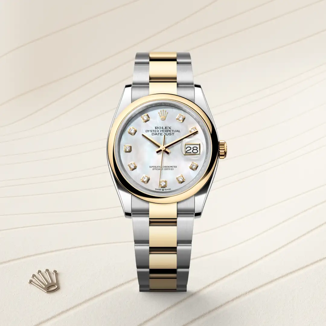Rolex Datejust 36 in Rolesor gelb (Kombination aus Edelstahl Oystersteel und Gelbgold), M126203-0024 – Atelier Stoess