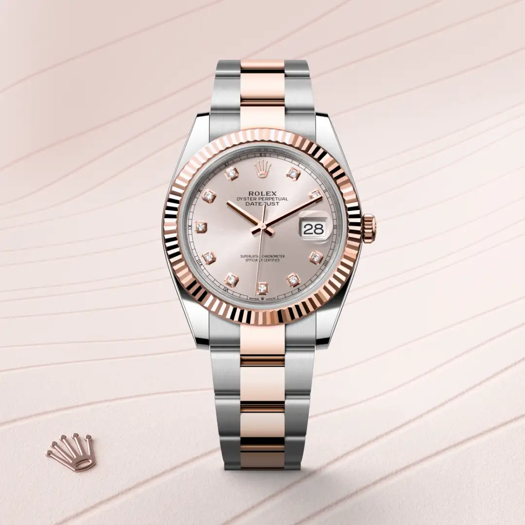 Rolex Datejust 41 in Rolesor Everose (Kombination aus Edelstahl Oystersteel und Everose-Gold), M126331-0007 – Atelier Stoess