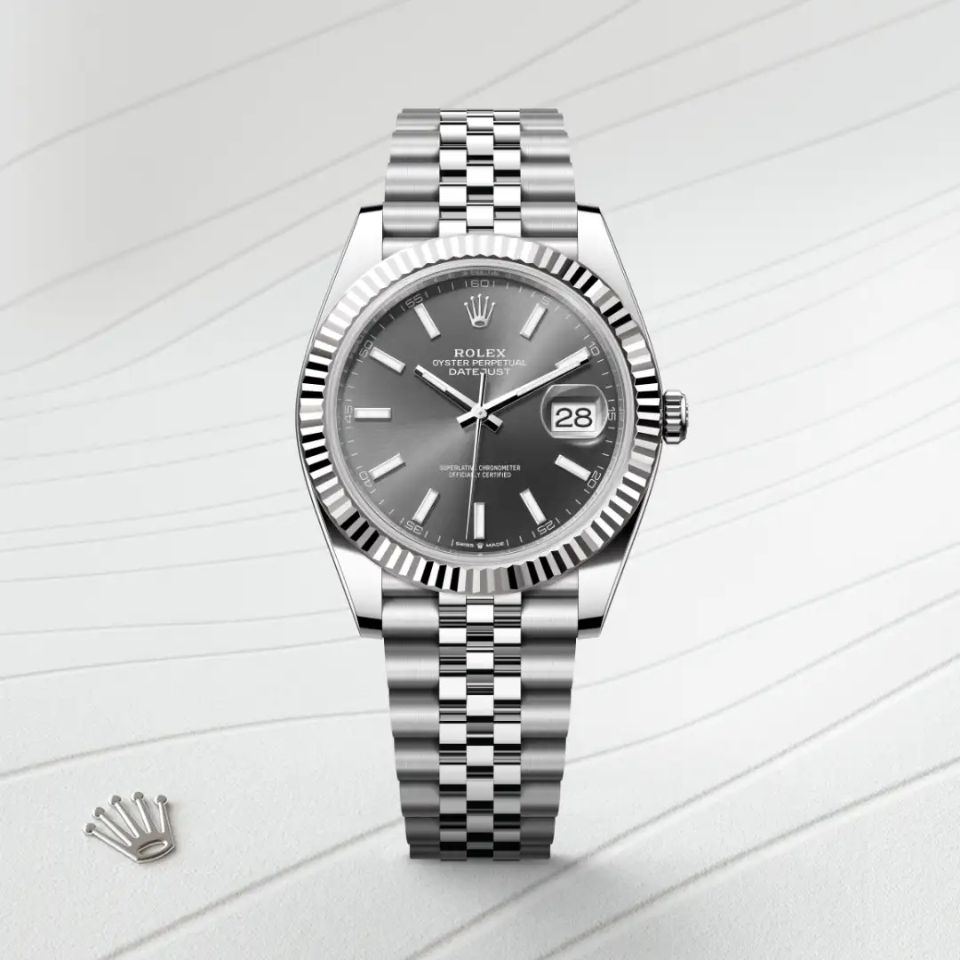 Rolex Datejust 41 in Rolesor weiß (Kombination aus Edelstahl Oystersteel und Weißgold), M126334-0014 – Atelier Stoess