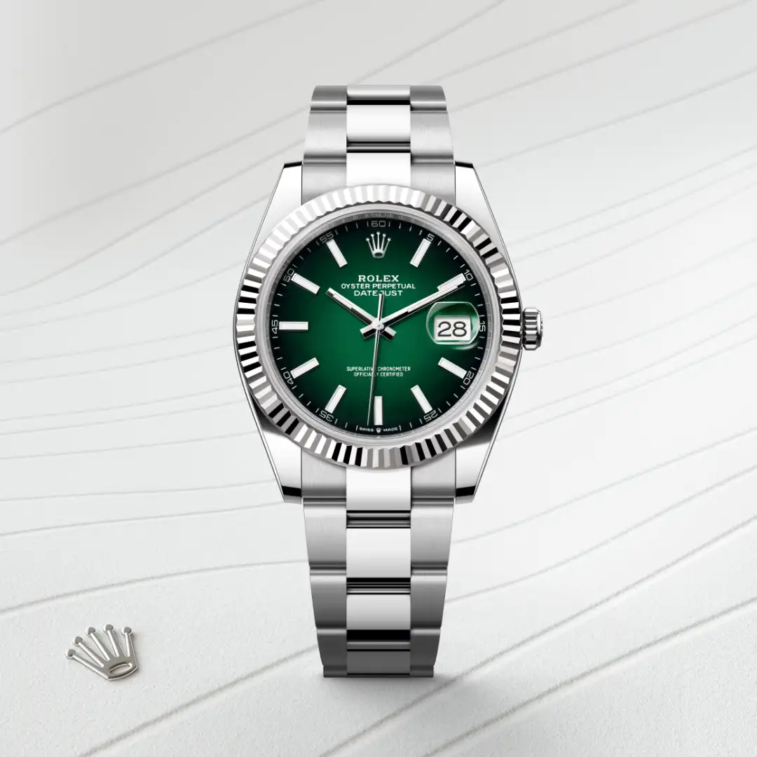 Rolex Datejust 41 in Rolesor weiß (Kombination aus Edelstahl Oystersteel und Weißgold), M126334-0033 – Atelier Stoess