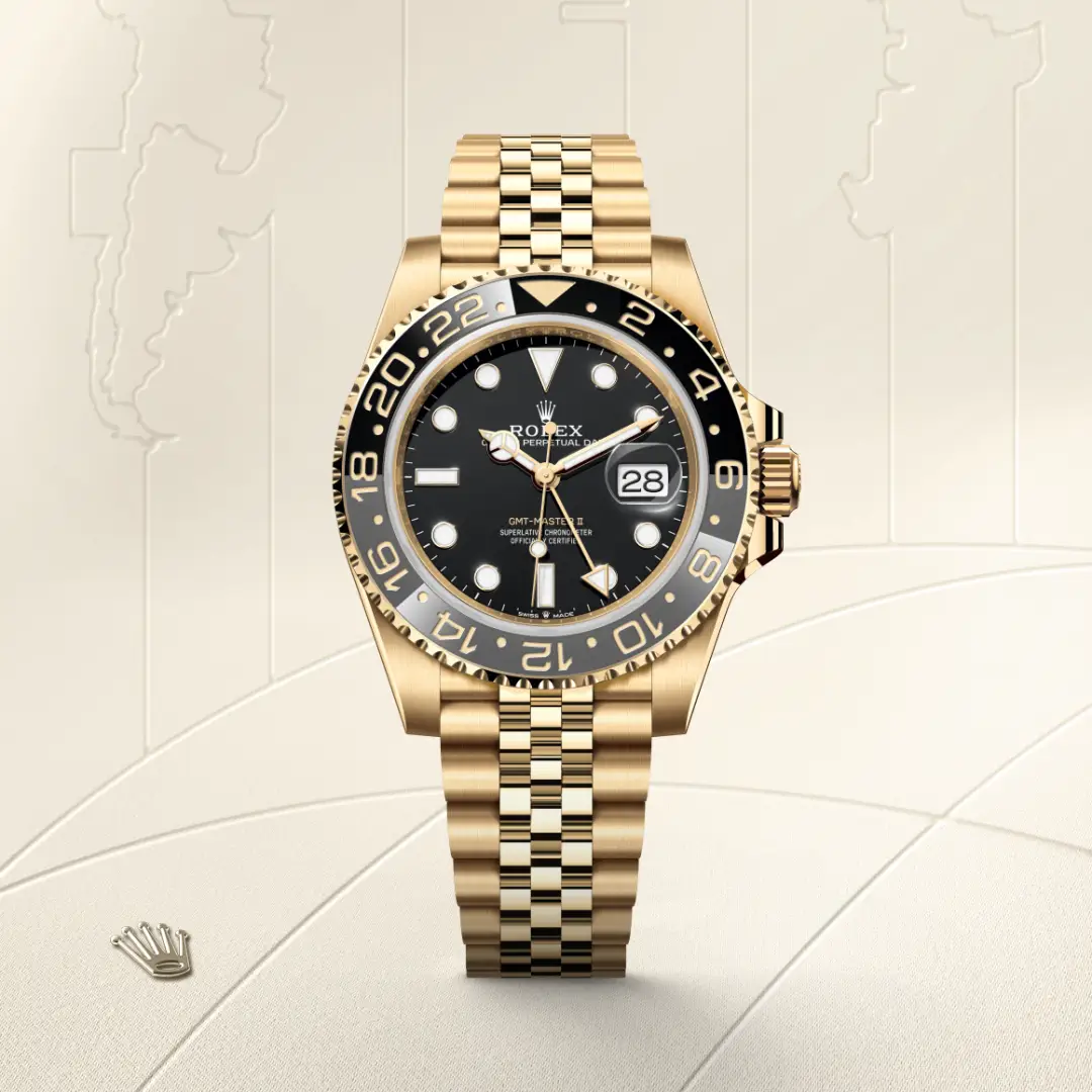 Rolex GMT-Master II in 18 Karat Gelbgold, M126718GRNR-0001 – Atelier Stoess