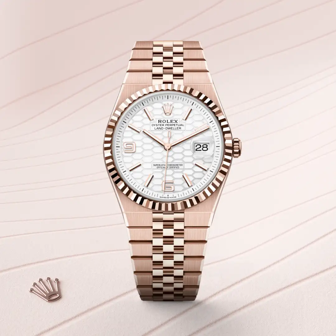 Rolex Land-Dweller 40 in 18 Karat Everose-Gold, M127335-0001 – Atelier Stoess