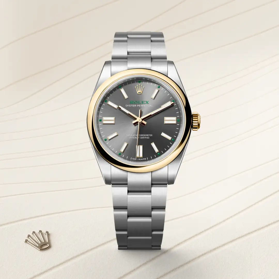 Rolex Oyster Perpetual 41 in Rolesor gelb (Kombination aus Edelstahl Oystersteel und Gelbgold), M134303-0001 – Atelier Stoess