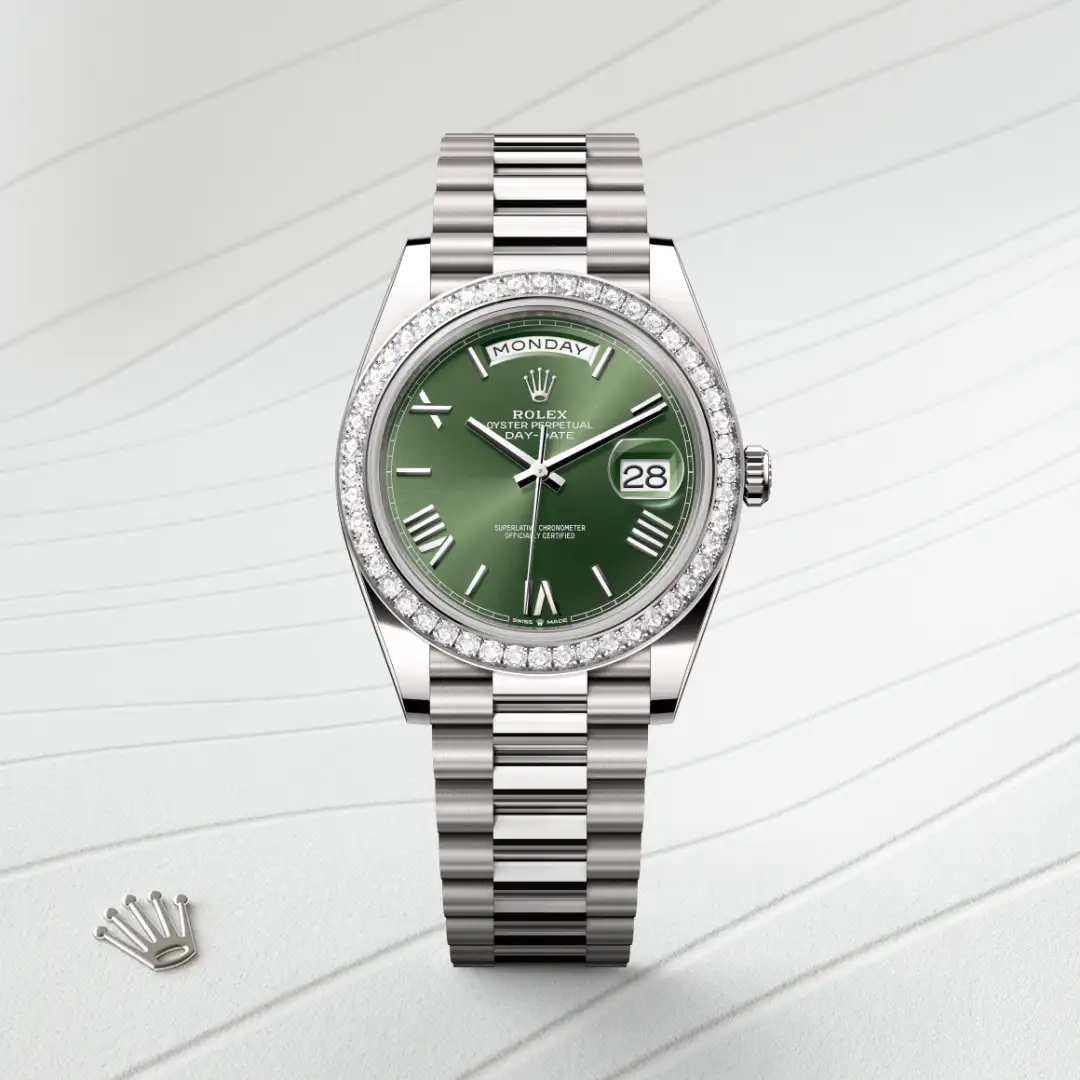 Rolex Day-Date 40 in 18 Karat Weißgold, M228349RBR-0030 – Atelier Stoess