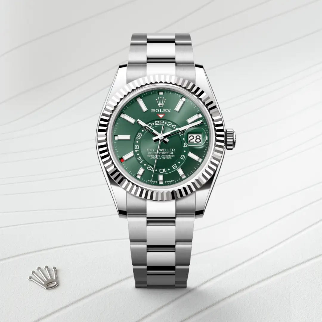 Rolex Sky-Dweller in Rolesor weiß (Kombination aus Edelstahl Oystersteel und Weißgold), M336934-0001 – Atelier Stoess