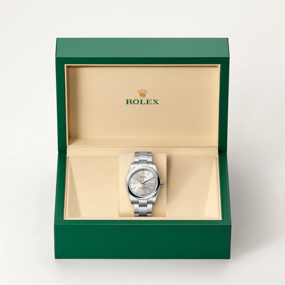 Rolex Oyster Perpetual 34 in Edelstahl Oystersteel, M124200-0001 – Atelier Stoess