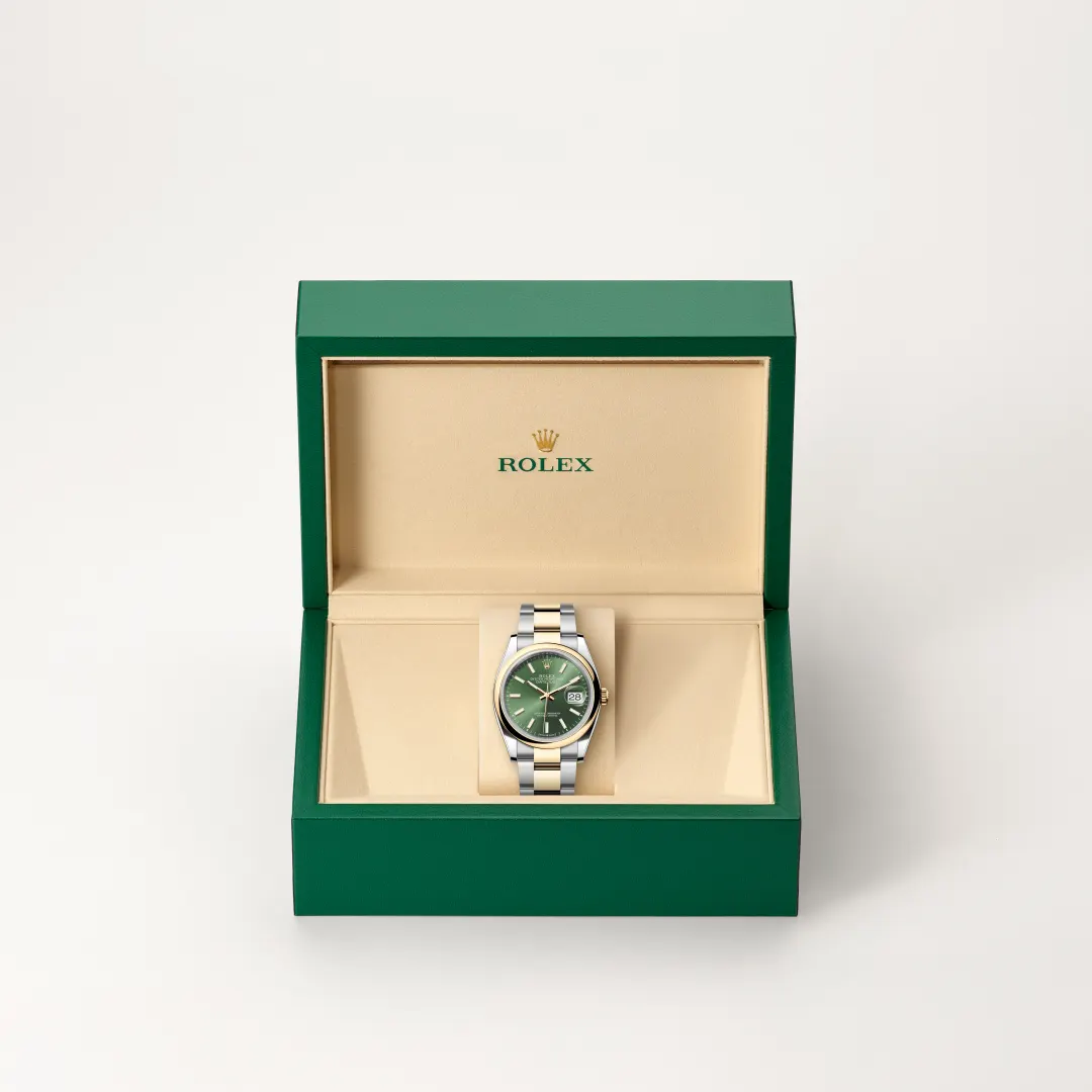 Rolex Datejust 36 in Rolesor gelb (Kombination aus Edelstahl Oystersteel und Gelbgold), M126203-0058 – Atelier Stoess