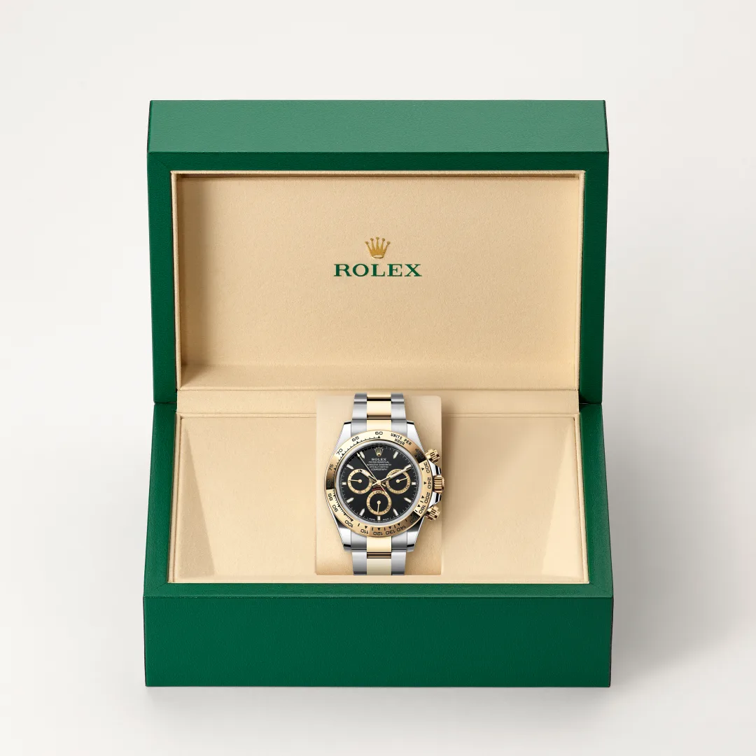 Rolex Cosmograph Daytona in Rolesor gelb (Kombination aus Edelstahl Oystersteel und Gelbgold), M126503-0003 – Atelier Stoess