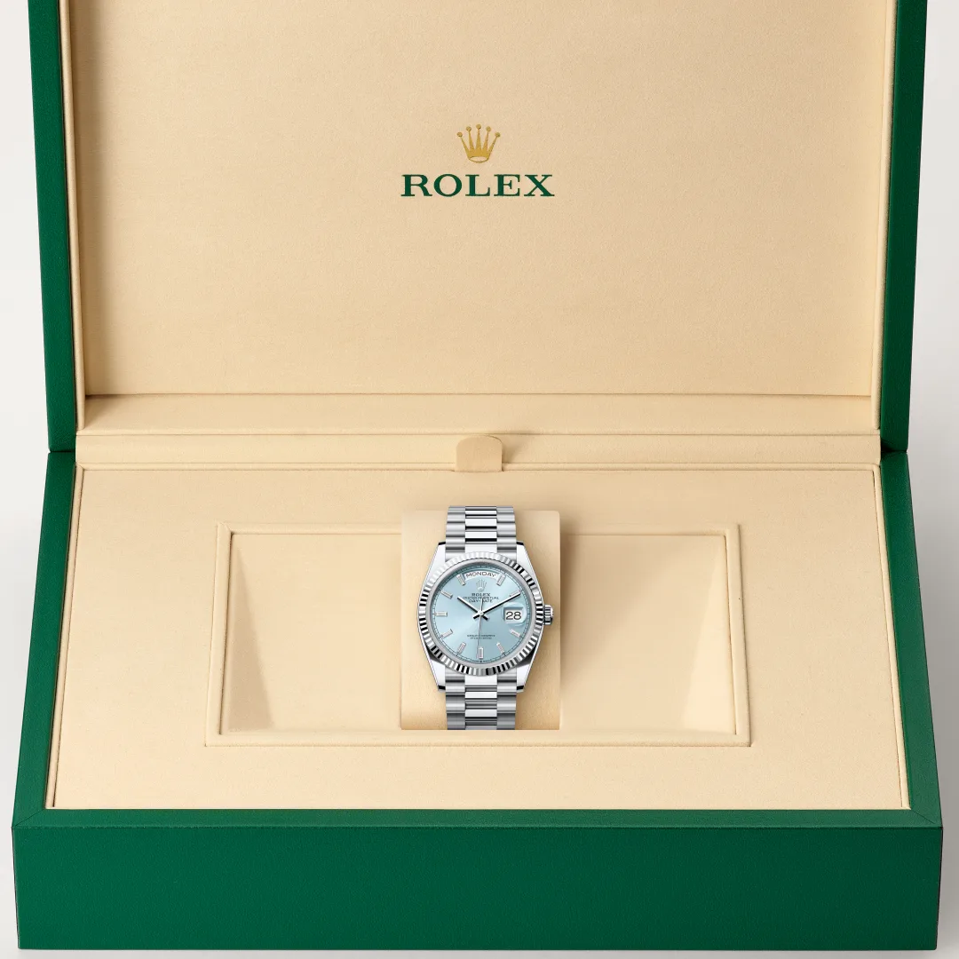 Rolex Day-Date 36 in Platin, M128236-0009 – Atelier Stoess