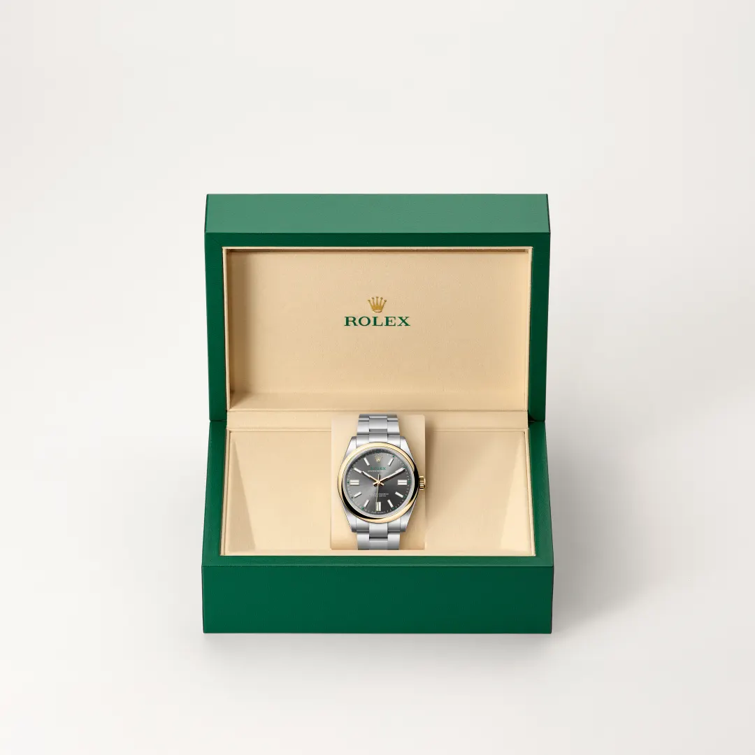 Rolex Oyster Perpetual 41 in Rolesor gelb (Kombination aus Edelstahl Oystersteel und Gelbgold), M134303-0001 – Atelier Stoess