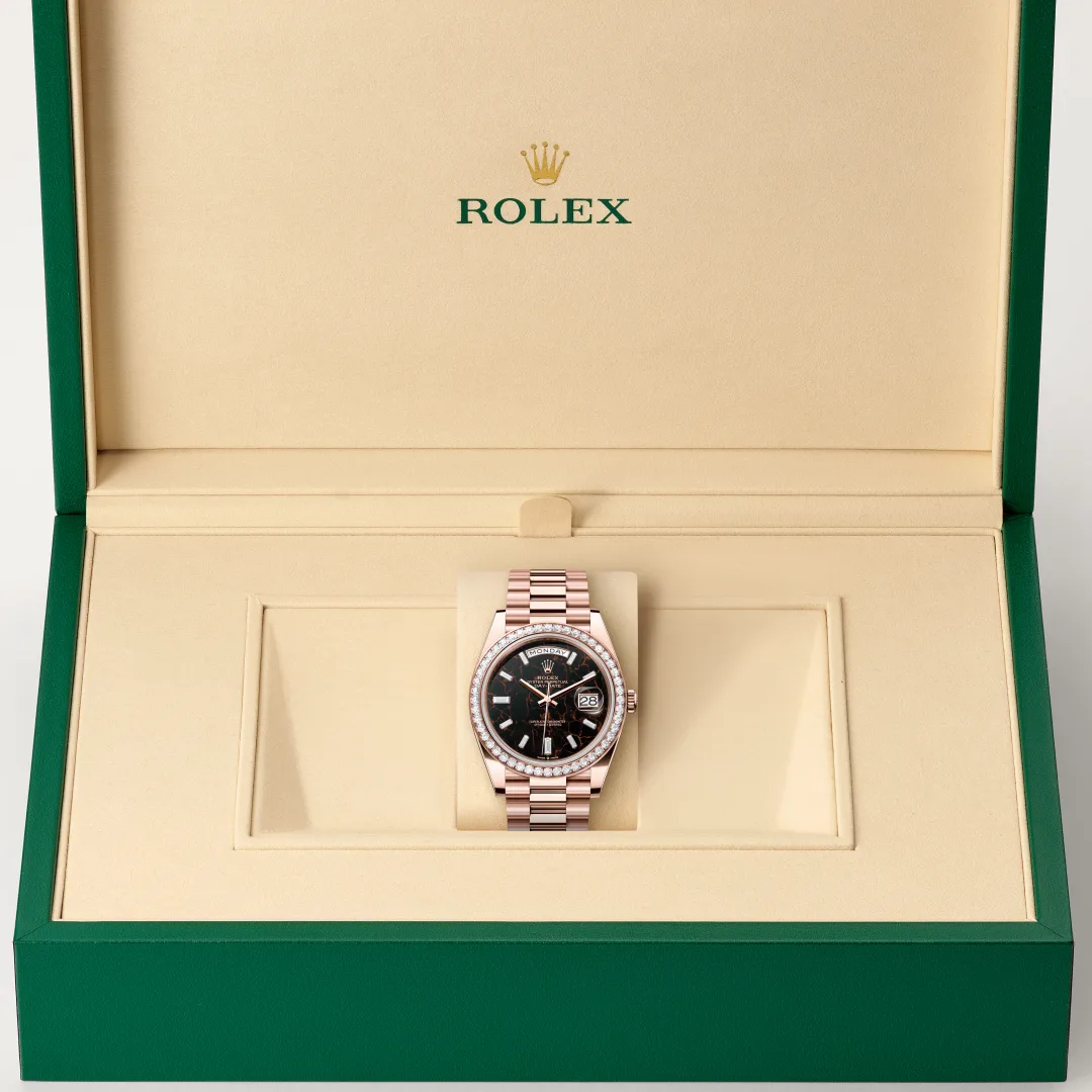Rolex Day-Date 40 in 18 Karat Everose-Gold, M228345RBR-0016 – Atelier Stoess