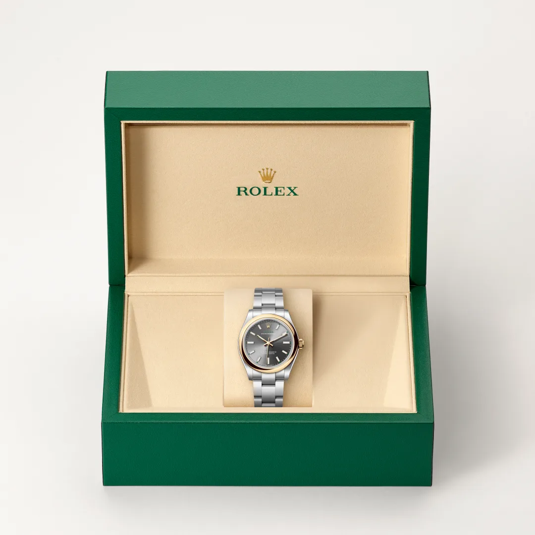 Rolex Oyster Perpetual 31 in Rolesor gelb (Kombination aus Edelstahl Oystersteel und Gelbgold), M277203-0001 – Atelier Stoess