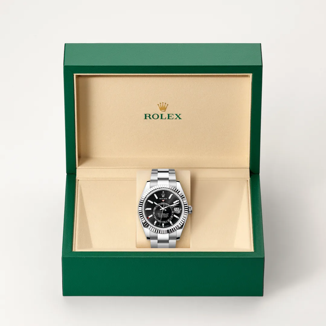 Rolex Sky-Dweller in Rolesor weiß (Kombination aus Edelstahl Oystersteel und Weißgold), M336934-0007 – Atelier Stoess