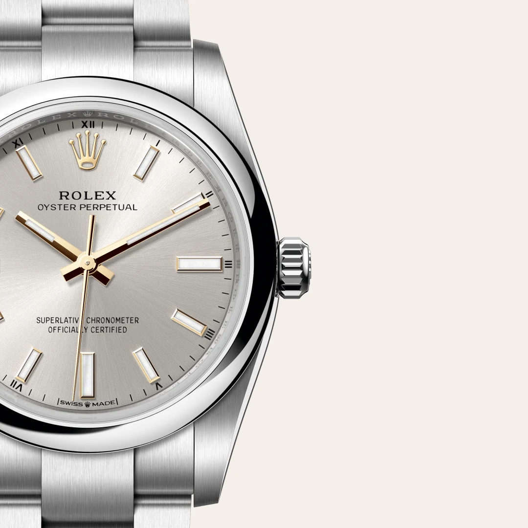 Rolex Oyster Perpetual 34 in Edelstahl Oystersteel, M124200-0001 – Atelier Stoess
