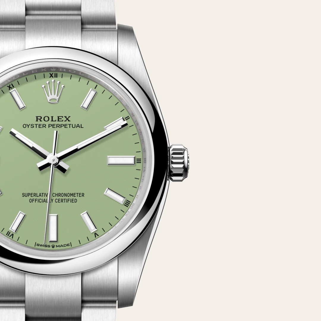 Rolex Oyster Perpetual 34 in Edelstahl Oystersteel, M124200-0006 – Atelier Stoess