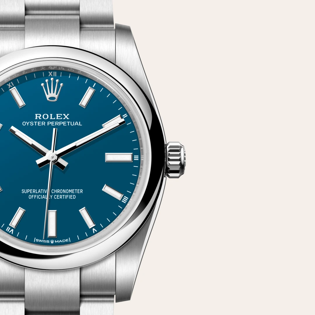 Rolex Oyster Perpetual 34 in Edelstahl Oystersteel, M124200-0011 – Atelier Stoess
