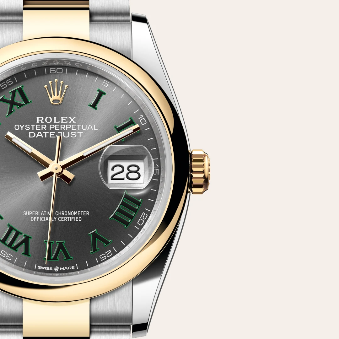 Rolex Datejust 36 in Rolesor gelb (Kombination aus Edelstahl Oystersteel und Gelbgold), M126203-0036 – Atelier Stoess
