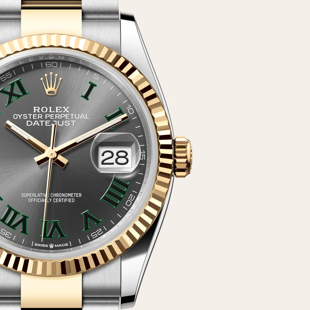 Rolex Datejust 36 in Rolesor gelb (Kombination aus Edelstahl Oystersteel und Gelbgold), M126233-0036 – Atelier Stoess