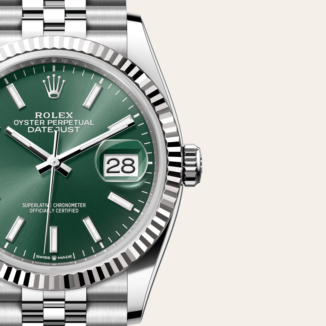 Rolex Datejust 36 in Rolesor weiß (Kombination aus Edelstahl Oystersteel und Weißgold), M126234-0051 – Atelier Stoess