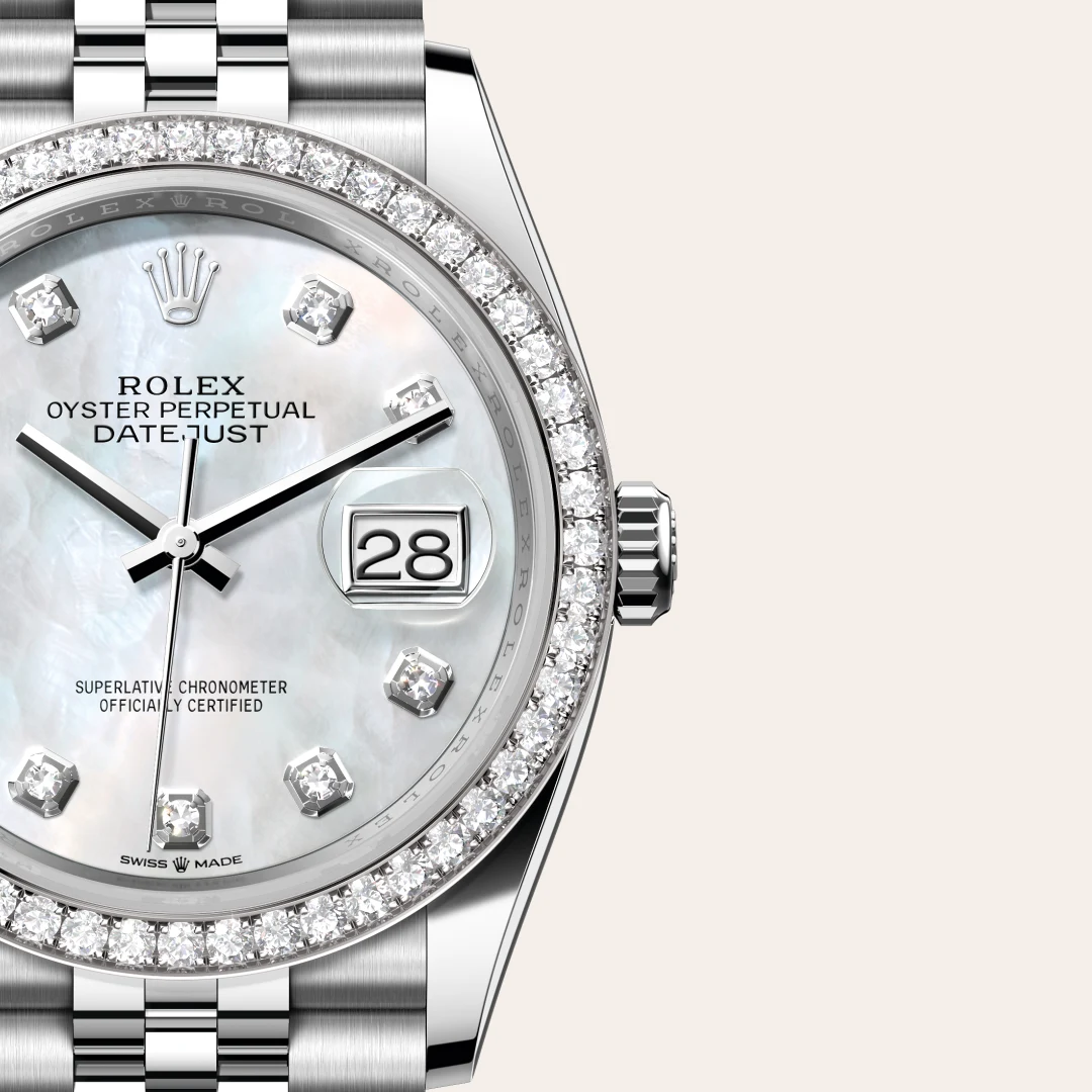 Rolex Datejust 36 in Rolesor weiß (Kombination aus Edelstahl Oystersteel und Weißgold), M126284RBR-0011 – Atelier Stoess