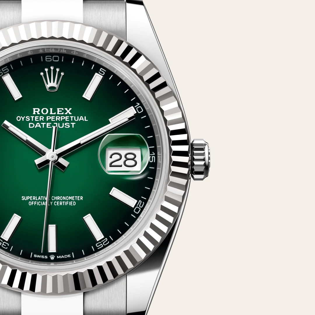Rolex Datejust 41 in Rolesor weiß (Kombination aus Edelstahl Oystersteel und Weißgold), M126334-0033 – Atelier Stoess