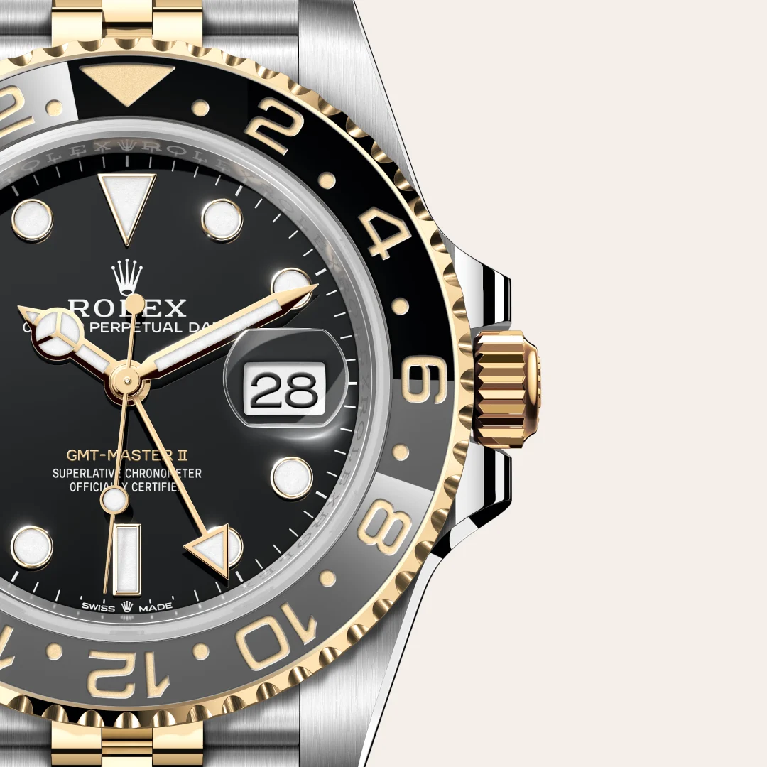 Rolex GMT-Master II in Rolesor gelb (Kombination aus Edelstahl Oystersteel und Gelbgold), M126713GRNR-0001 – Atelier Stoess
