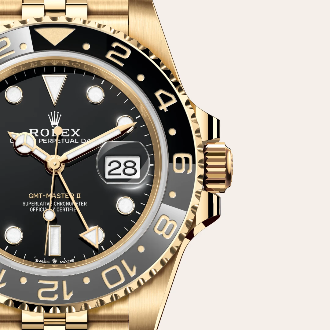 Rolex GMT-Master II in 18 Karat Gelbgold, M126718GRNR-0001 – Atelier Stoess