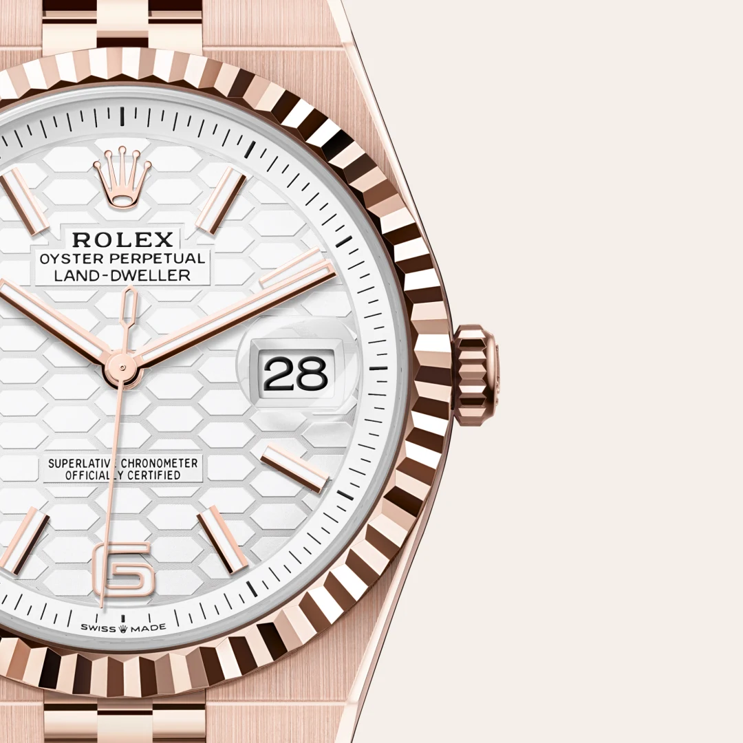 Rolex Land-Dweller 40 in 18 Karat Everose-Gold, M127335-0001 – Atelier Stoess