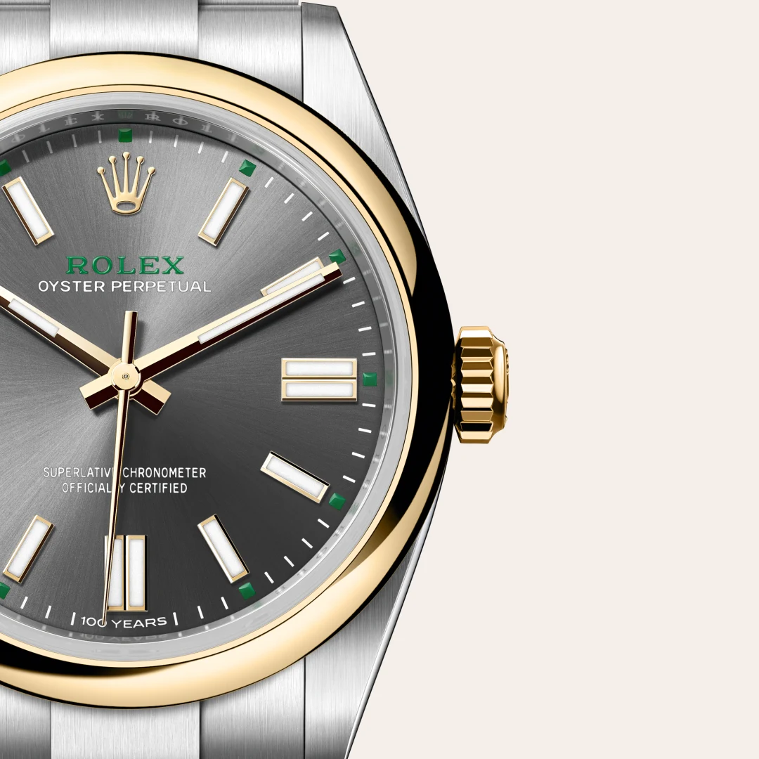 Rolex Oyster Perpetual 41 in Rolesor gelb (Kombination aus Edelstahl Oystersteel und Gelbgold), M134303-0001 – Atelier Stoess