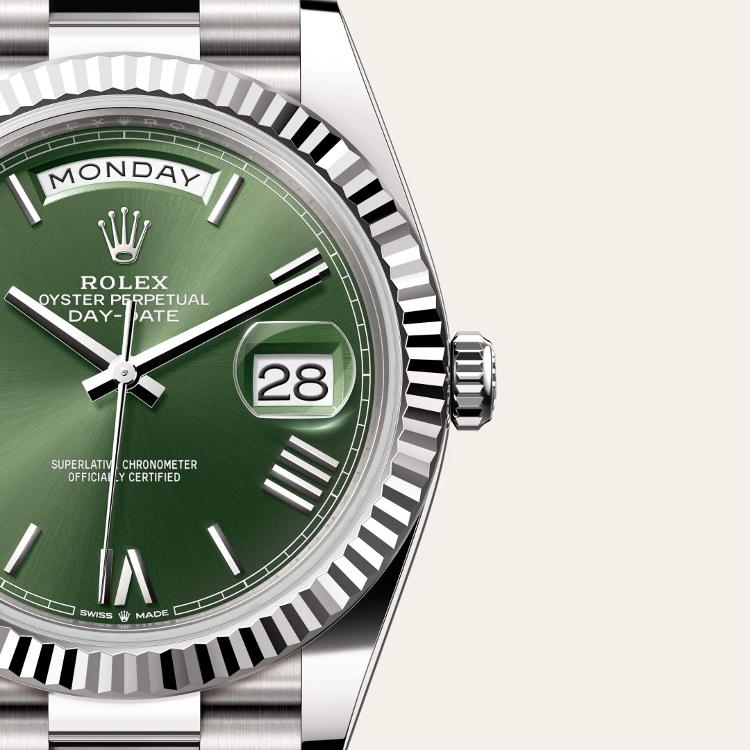 Rolex Day-Date 40 in 18 Karat Weißgold, M228239-0033 – Atelier Stoess