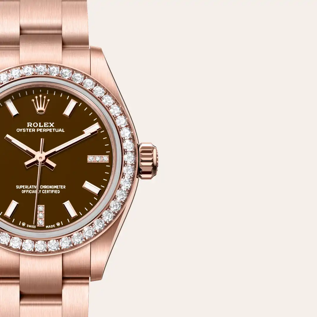 Rolex Oyster Perpetual 28 in 18 Karat Everose-Gold, M276245RBR-0002 – Atelier Stoess