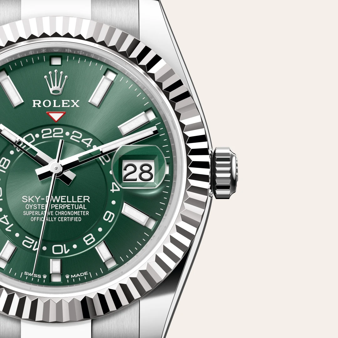 Rolex Sky-Dweller in Rolesor weiß (Kombination aus Edelstahl Oystersteel und Weißgold), M336934-0001 – Atelier Stoess