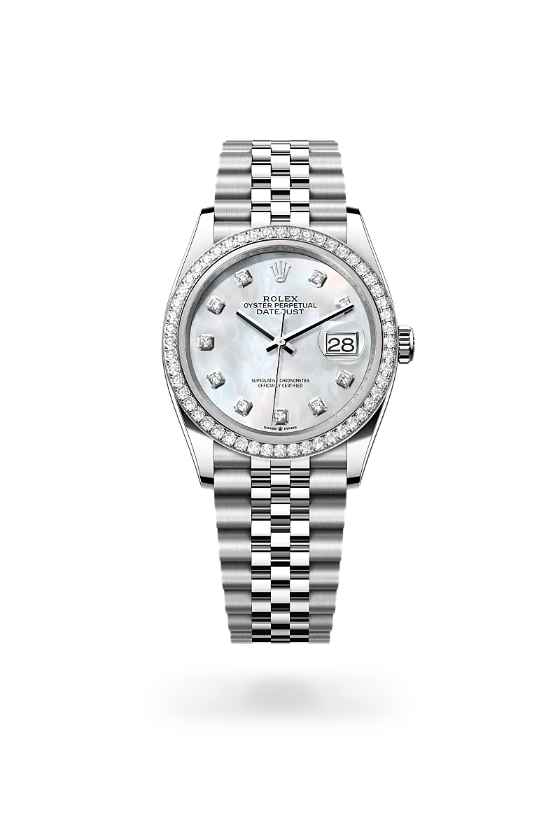 Rolex Datejust 36 in Rolesor weiß (Kombination aus Edelstahl Oystersteel und Weißgold), M126284RBR-0011 – Atelier Stoess