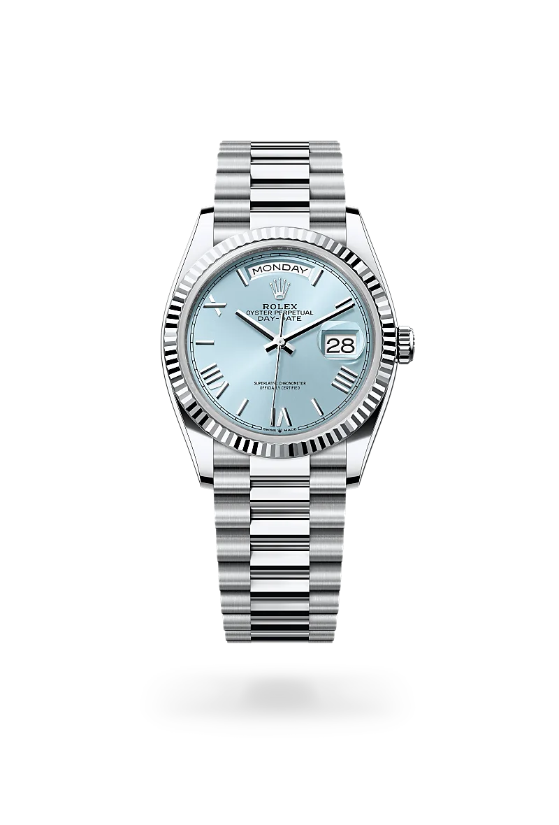 Rolex Day-Date 36 in Platin, M128236-0018 – Atelier Stoess