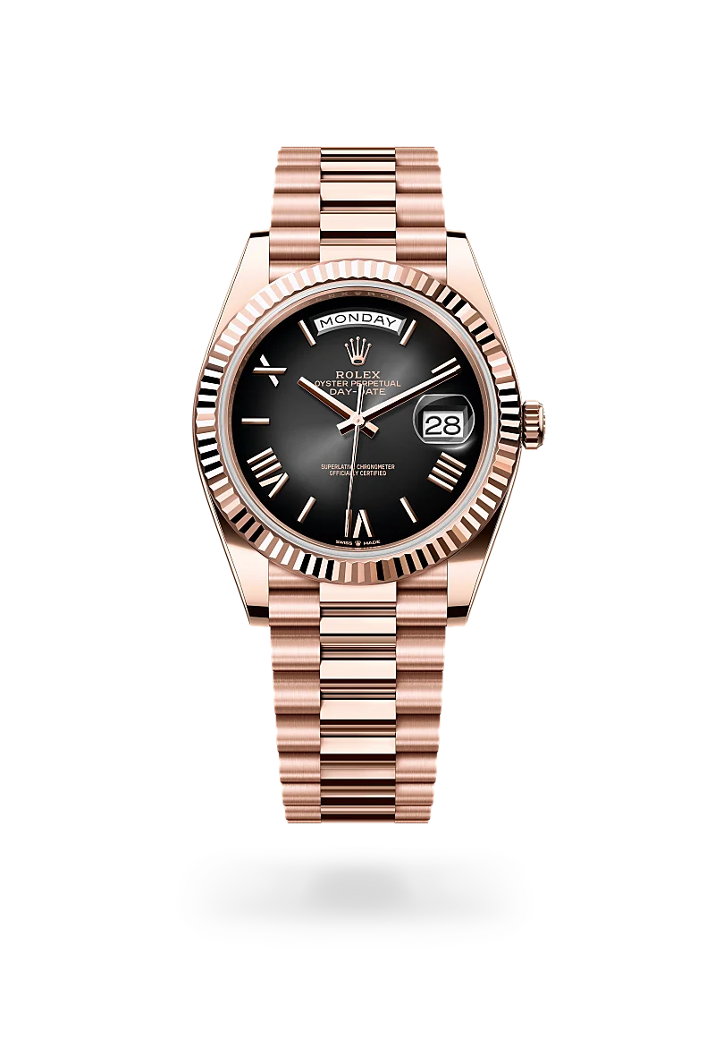 Rolex Day-Date 40 in 18 Karat Everose-Gold, M228235-0055 – Atelier Stoess